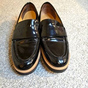 Franco Sarto 6.5 Black Patten Loafers Fall Girlhoodcore Preppy Collegiate